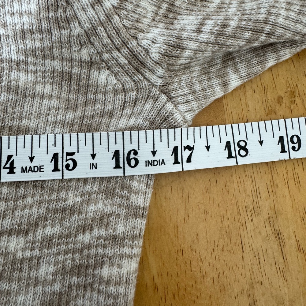 Market & Spruce Marbled Tan & Cream V-Neck Button Down Cardigan Size Medium - Picture 8 of 9